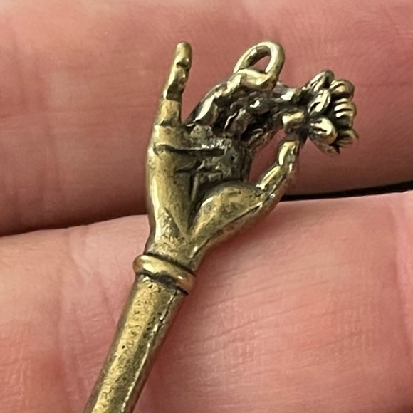 Vintage brass snuff spoon - Picture 6 of 6